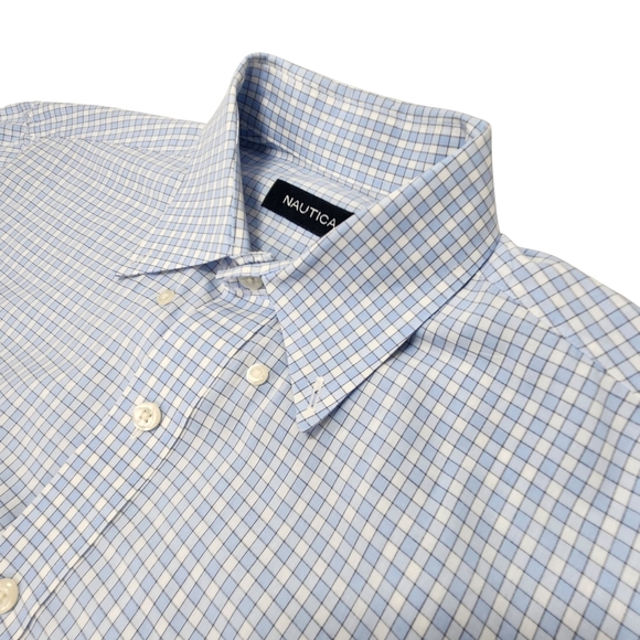 Nautica Men's Blue Checkered Shirt - Picture 1 of 10